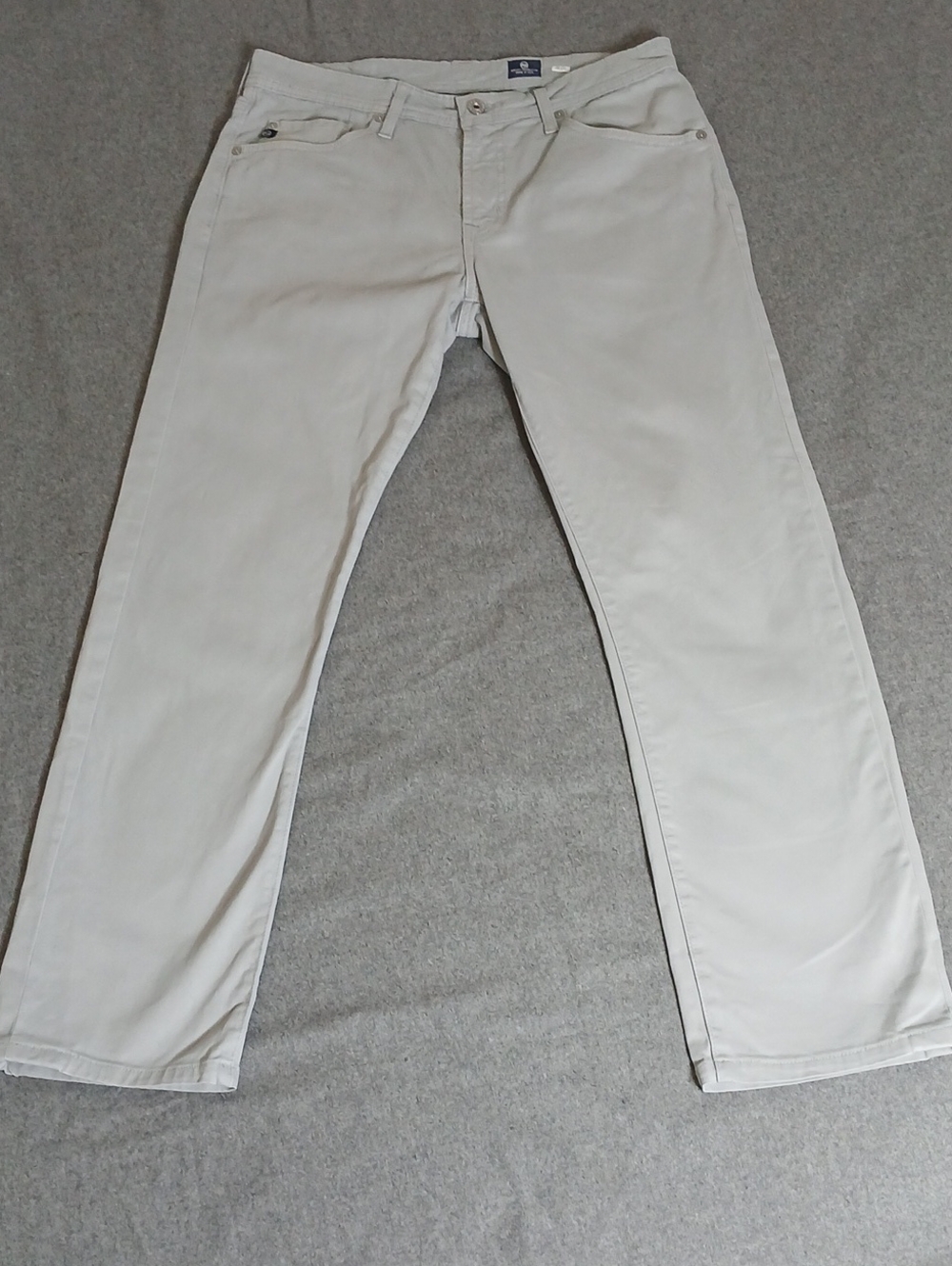 Adriano Golschmied Men's Light Gray stretch Straight Chinos 32x28